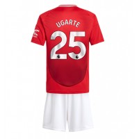 Manchester United Manuel Ugarte #25 Hemmatröja Barn 2024-25 Kortärmad (+ Korta byxor)